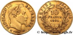 10 francs or Napoléon III, tête laurée, type définitif à grand 10 1864 Paris F.507A/6 TB 