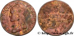5 centimes Dupré, petit module 1796 Paris F.113/1