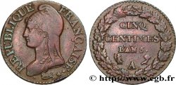 Cinq centimes Dupré, grand module 1797 Paris F.115/1