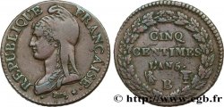 Cinq centimes Dupré, grand module 1797 Rouen F.115/15 TTB40 