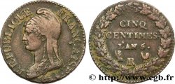 Cinq centimes Dupré, grand module 1797 Orléans F.115/28 TB35 