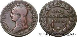 Cinq centimes Dupré, grand module 1800 Lille F.115/134