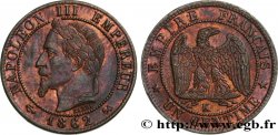 Un centime Napoléon III, tête laurée 1862 Bordeaux F.103/7