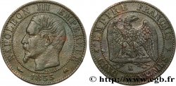 Cinq centimes Napoléon III, tête nue 1855 Bordeaux F.116/24