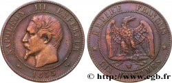 Dix centimes Napoléon III, tête nue 1855 Lille F.133/32