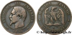 Dix centimes Napoléon III, tête nue 1856 Paris F.133/34