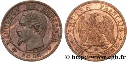 Un centime Napoléon III, tête nue 1856 Strasbourg F.102/28 TTB54 