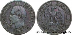 Deux centimes Napoléon III, tête nue 1853 Rouen F.107/2