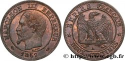 Deux centimes Napoléon III, tête nue 1857 Paris F.107/44 VZ 