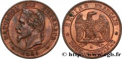 Deux centimes Napoléon III, tête laurée 1861 Bordeaux F.108/3
