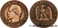 Cinq centimes Napoléon III, tête nue 1856 Strasbourg F.116/32 TB35 