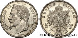 5 francs Napoléon III, tête laurée 1869 Strasbourg F.331/15