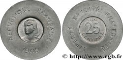Essai de 25 centimes Rude en aluminium 1909 Paris GEM.65 2 SPL64 