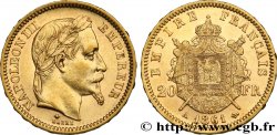20 francs or Napoléon III, tête laurée 1861 Paris F.532/1