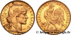 20 francs or Coq, Liberté Égalité Fraternité 1913 Paris F.535/7 SUP+ 