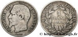 1 franc Napoléon III, tête nue 1860 Strasbourg F.214/17
