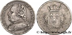 5 francs Louis XVIII, buste habillé 1814 Rouen F.308/2
