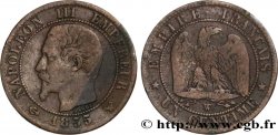 Un centime Napoléon III, tête nue 1855 Lille F.102/25