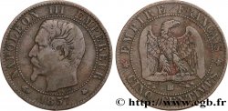 Cinq centimes Napoléon III, tête nue 1857 Strasbourg F.116/39