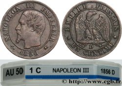 Un centime Napoléon III, tête nue 1856 Lyon F.102/29