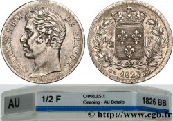 1/2 franc Charles X 1826 Strasbourg F.180/4