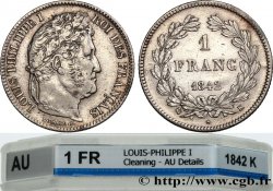 1 franc Louis-Philippe, couronne de chêne 1842 Bordeaux F.210/88