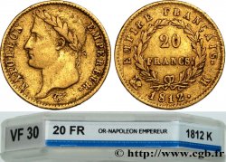 20 francs or Napoléon tête laurée, Empire français 1812 Bordeaux F.516/23