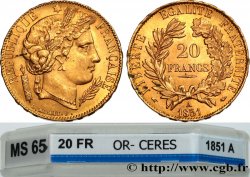 20 francs or Cérès 1851 Paris F.529/4