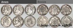 Lot de six pièces de 5 francs n.d. s.l. F.320/1