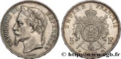 5 francs Napoléon III, tête laurée 1867 Strasbourg F.331/11 TTB50 