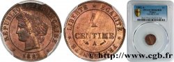 1 centime Cérès 1882 Paris F.104/10 SPL63 PCGS