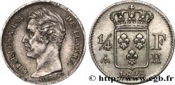 1/4 franc Charles X 1828 La Rochelle F.164/22 SUP55 