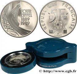 Belle Épreuve 5 francs Tour Eiffel 1989 Paris F.342/2 var.