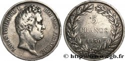 5 francs type Tiolier avec le I, tranche en creux 1830 Strasbourg F.315/3