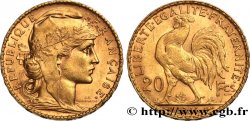 20 francs or Coq, Dieu protège la France 1906 Paris F.534/11
