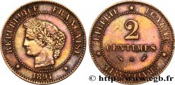 2 centimes Cérès 1891 Paris F.109/17 TTB 