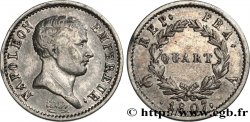 Quart (de franc) Napoléon Empereur, tête de nègre 1807 Paris F.160/1 TB35 