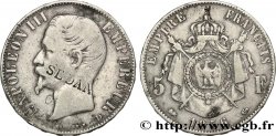 5 francs Napoléon III, tête nue, contremarqué SEDAN 1856 Lyon F.330/9 var.