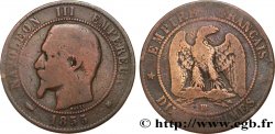 Dix centimes Napoléon III, tête nue 1855 Strasbourg F.133/23 var.