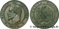 Dix centimes Napoléon III, tête laurée 1862 Strasbourg F.134/8
