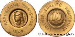 Essai de 10 centimes Rude en bronze-aluminium 1909 Paris GEM.35 11