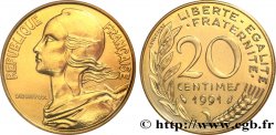 20 centimes Marianne, BU (Brillant Universel), frappe médaille 1991 Pessac F.156/32