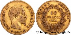 10 francs or Napoléon III, tête nue 1859 Strasbourg F.506/8 TB30 