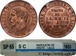 Module de cinq centimes, Visite impériale à Lille les 23 et 24 septembre 1853 1853 Lille VG.3367 