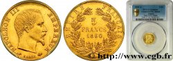 5 francs or Napoléon III, tête nue, grand module 1860 Paris F.501/10