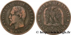 Cinq centimes Napoléon III, tête nue 1855 Lille F.116/28