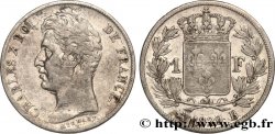 1 franc Charles X, matrice du revers à quatre feuilles 1829 Rouen F.207A/14