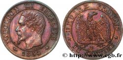 Un centime Napoléon III, tête nue 1854 Strasbourg F.102/11 TTB+ 