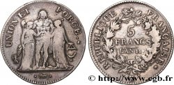 5 francs Union et Force, Union serré, seulement glands intérieurs 1803 Bordeaux F.288/193