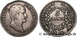 5 francs Bonaparte Premier Consul, Flan Large 1804 Toulouse F.301/20